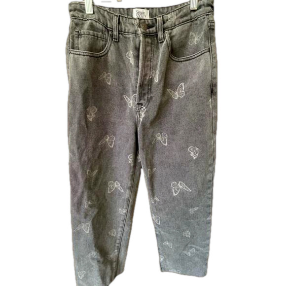simple society Denim - Simple Society Butterfly Jeans size 27 women’s/5 juniors